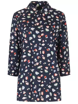 Блуза хлопковая с принтом PERSONA BY MARINA RINALDI