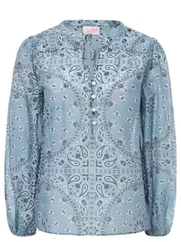 Блуза из хлопка и шелка