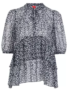 Блуза из крепа с принтом