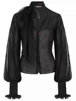 Блуза из шелка и льна MASHA UMANSKAYA