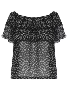 Блуза из вискозы с принтом LIKE YANA