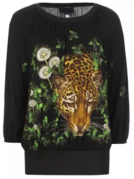 Блуза из вискозы с принтом JUST CAVALLI