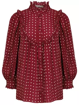 Блуза из вискозы в горох