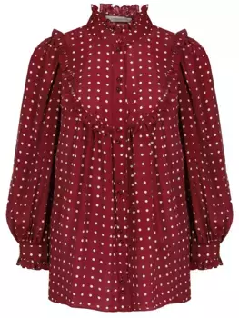 Блуза из вискозы в горох