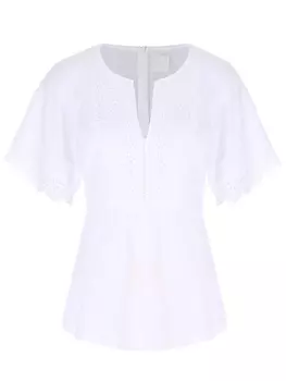 Блуза льняная с шитьем