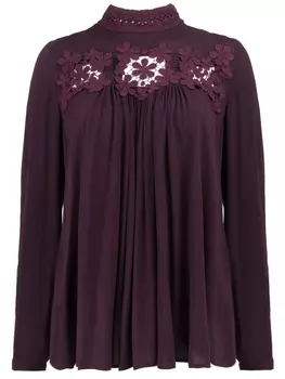 Блуза с кружевной деталью HIGH