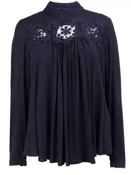 Блуза с кружевом