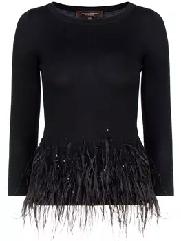 Блуза с перьями