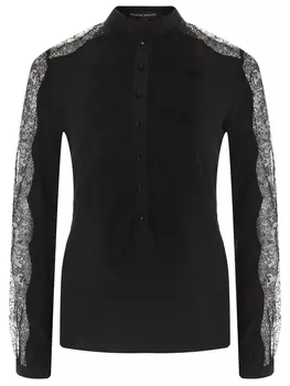 Блуза шелковая с кружевом WALTER VOULAZ