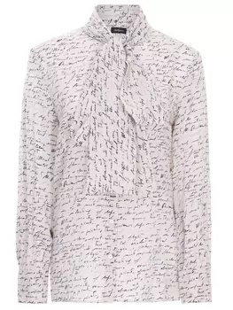 Блуза шелковая с принтом