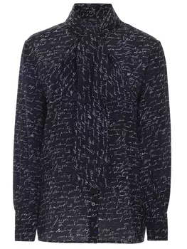 Блуза шелковая с принтом