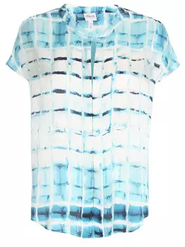 Блуза шелковая с принтом ARMANI COLLEZIONI