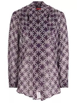 Блуза шелковая с принтом BRIONI