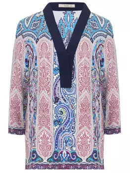 Блуза шелковая с принтом ETRO