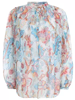 Блуза шелковая с принтом ETRO