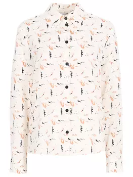 Блуза шелковая с принтом MUSE ME