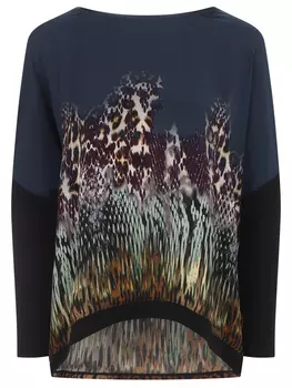 Блуза шелковая с принтом SFIZIO