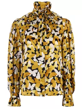 Блуза шелковая SAINT LAURENT