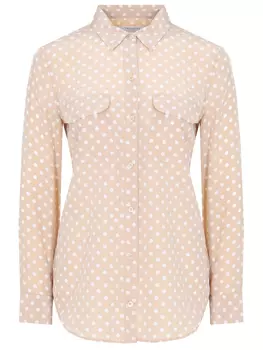 Блуза шелковая в горох