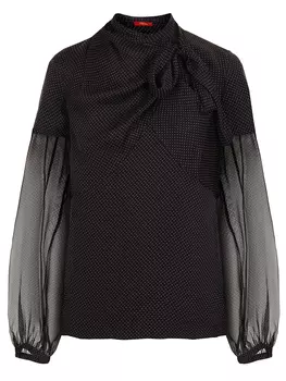 Блуза шелковая в горох BRIONI