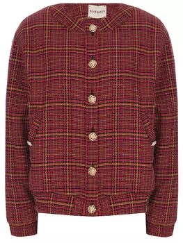 Бомбер хлопковый в клетку