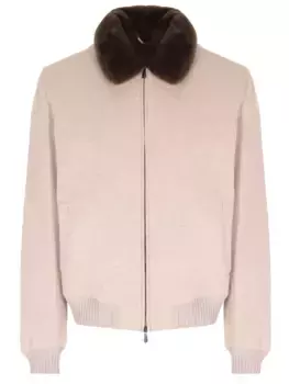 Бомбер кашемировый с мехом