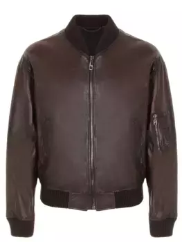 Бомбер кожаный