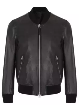 Бомбер кожаный