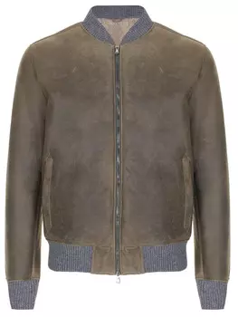 Бомбер кожаный на меху BARBA
