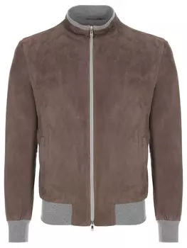 Бомбер замшевый