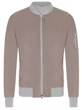 Бомбер замшевый