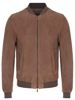Бомбер замшевый