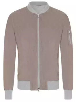 Бомбер замшевый