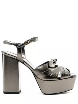 Босоножки кожаные SAINT LAURENT