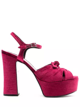 Босоножки текстильные SAINT LAURENT