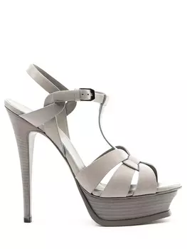 Босоножки TributeToo кожаные SAINT LAURENT