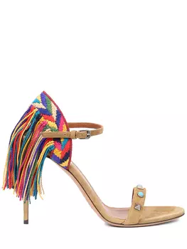 Босоножки замшевые