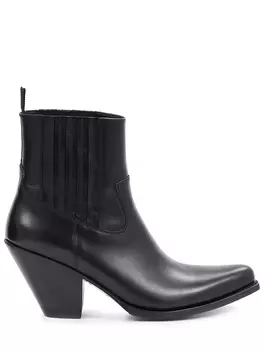 Ботильоны-казаки кожаные CELINE