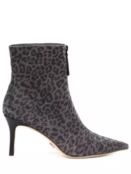 Ботильоны замшевые с принтом JULI TOO