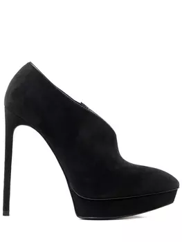 Ботильоны замшевые SAINT LAURENT