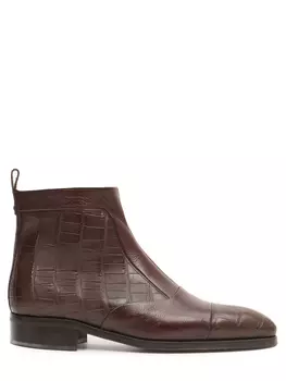 Ботинки из кожи крокодила
