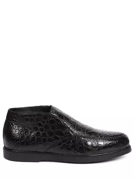 Ботинки из кожи крокодила на меху