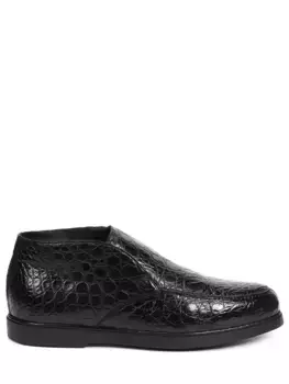 Ботинки из кожи крокодила на меху