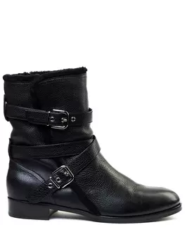 Ботинки кожаные на меху GIANVITO ROSSI