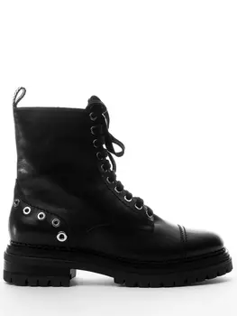 Ботинки кожаные на меху SERGIO ROSSI