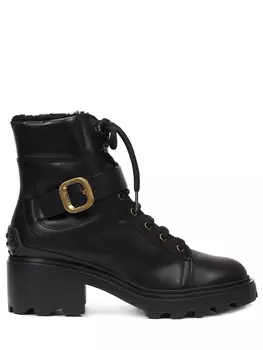 Ботинки кожаные на меху TOD`S