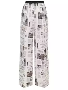 Брюки хлопковые с принтом