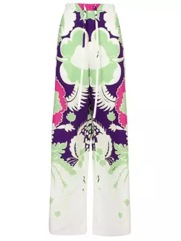 Брюки хлопковые с принтом VALENTINO