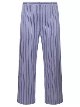 Брюки хлопковые в полоску BALENCIAGA