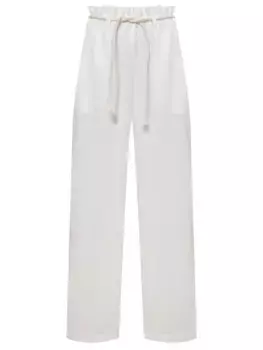 Брюки из хлопка и льна